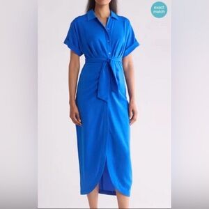 DKNY Blue Midi Dress